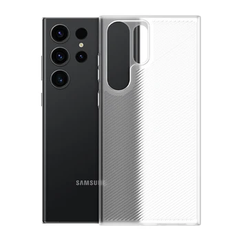  Ультратонкий волнистый прозрачный чехол для телефона для Samsung Galaxy S22Ultra Нескользящий матовый защитный чехол из полипропилена для Samsung S23Ultra