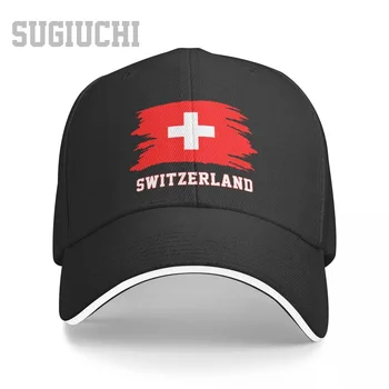 Унисекс Сэндвич Флаг Швейцарии Швейцарский бейсбол Мужчины Женщины Хип-хоп кепки Snapback Шляпа для гольфа Рыбалка