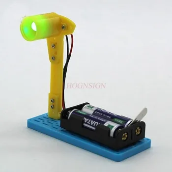 физическое экспериментальное оборудование Маленькая настольная лампа для девочки diy ручной работы подарок мини-игрушечная модель лампы простая схема обучения