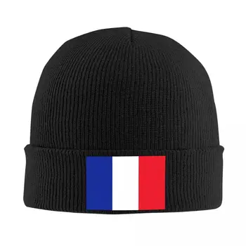 французский флаг Франция Вязаные шапки Женские мужские шапки Skullies Шапки Зимние шапки Теплая шапочка