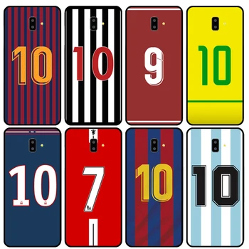 футбол номер 10 7 чехол для Samsung Galaxy J4 J6 Plus 2018 A6 A8 A7 A9 J8 J1 J3 J5 J7 2016 A3 A5 2017 Обложка