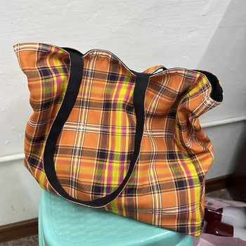 Холщовые сумки для женщин Роскошные дизайнерские сумки и кошельки 2023 года Новинка в повседневных контрастных цветах Stripe Плечо большой емкости
