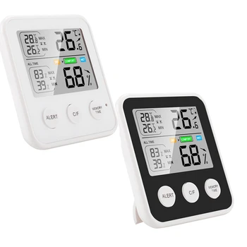 Цифровой термометр Метеостанция Главная гостиная Спальня Мини-термометр Монитор влажности Белый