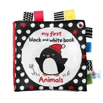 Черно-белые детские книги Игрушки для младенцев Животик Время Животное для детей Высококонтрастный новорожденный