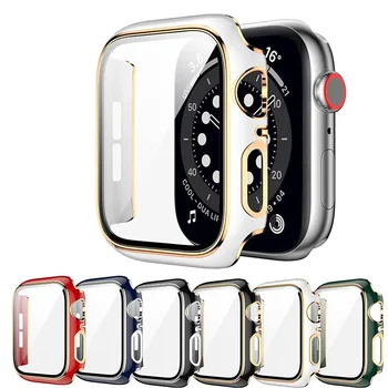 Чехол для Apple Watch9 Универсальные Apple Watch8 7 6 ультра двухцветный чехол Shell Film Встроенный чехол «все включено» Защитный чехол