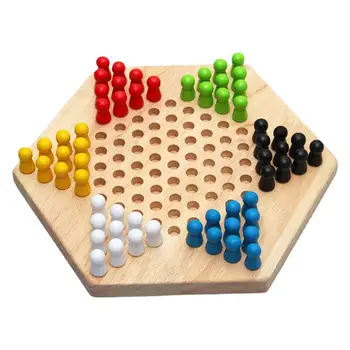 Шашки Настольная игра для детей Деревянные шашки Игрушки с разноцветными колышками Стратегия Семейная настольная игра Развивающая настольная игрушка в шашку